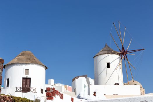 Windmill in Oia, Santorini, Cycladic islands, Greece