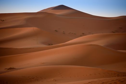 Sand dunes in the Sahara Desert, Erg Chebbi, Merzouga, Morocco