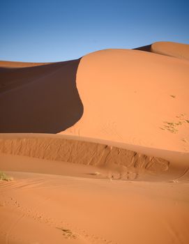 Sand dunes in the Sahara Desert, Erg Chebbi, Merzouga, Morocco