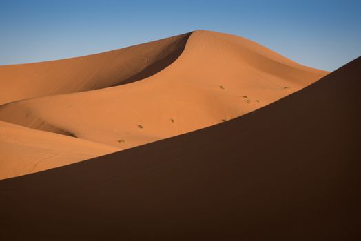 Sand dunes in the Sahara Desert, Erg Chebbi, Merzouga, Morocco