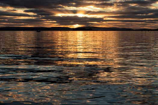 Sunset over the ocean