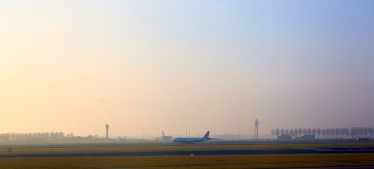  The Airplane departing from Amsterdam Airport Schiphol.