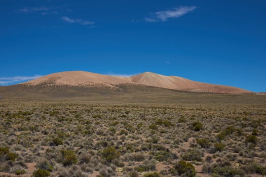 Colourful mountains high up in the Altiplano of northern Chile.
