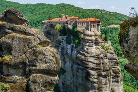 The holly monastery of Varlaam on the top of rock, Meteora, Greece