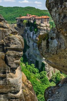 The holly monastery of Varlaam on the top of rock, Meteora, Greece