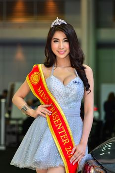 NONTHABURI - MARCH 26 : Unidentified model on display at The 37th Bangkok International Thailand Motor Show 2016 on March 26, 2016 Nonthaburi, Thailand.