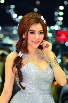 NONTHABURI - MARCH 26 : Unidentified model on display at The 37th Bangkok International Thailand Motor Show 2016 on March 26, 2016 Nonthaburi, Thailand.