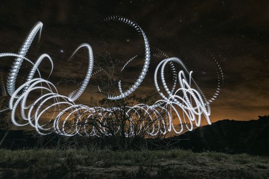 Long Exposure Photograph at Night in Anza-Borrego State Park, California