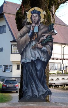 Saint John of Nepomuk in St. Gilgen on Wolfgang See lake, Austria