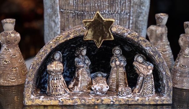 Nativity scene, creche, or crib, is a depiction of the birth of Jesus, Bad Ischl, Austria