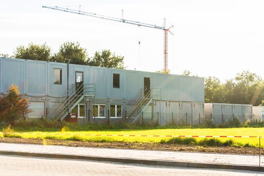 Under construction residential containers settlement.