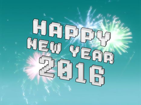 Happy new year fireworks 2016 holiday background design, abstract background