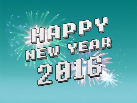 Happy new year fireworks 2016 holiday background design, abstract background