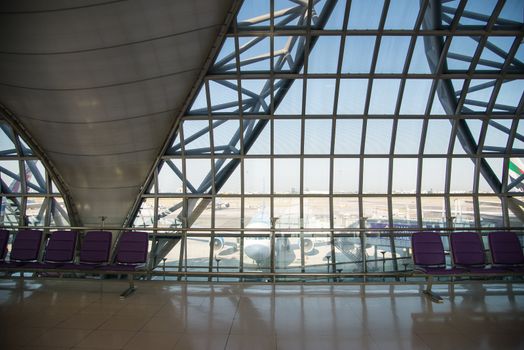 Suvarnabhumi Airport (BKK) is the main hub for Thai Airways (TG) and the largest airport serving Bangkok, the capital of Thailand.