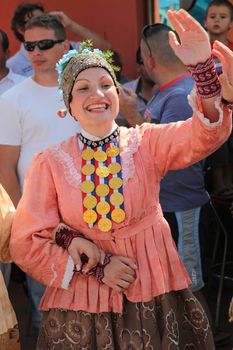 Croatian national costume, during the Dakovacki vezovi (Dakovo Summer Festival) on July 05, 2009 in Dakovo, Croatia.