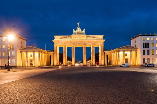 Brandenburg Gate (Brandenburger Tor), Berlin, Germany at twilight