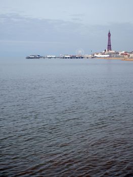 Blackpool tower and North Pier