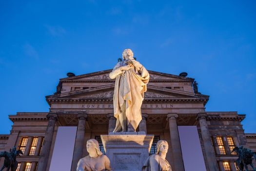 Friedrich Schiller statue in front of the Konzerthaus Berlin (Berlin Concert Hall)
