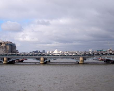 Blackfriars bridge across the Thames river in London,UK. 