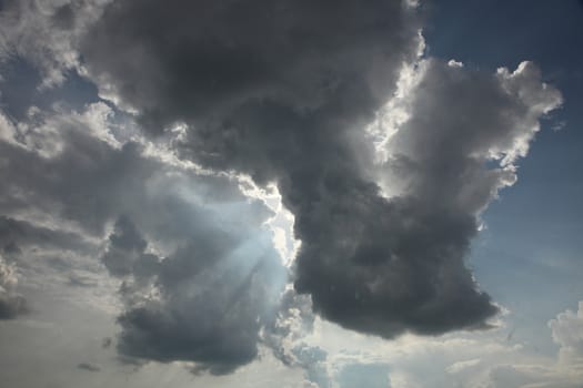 View of sky few minutes before storm