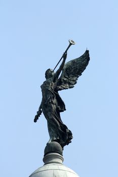 Angel of victory atop the dome of Victoria Memorial, Kolkata, India
