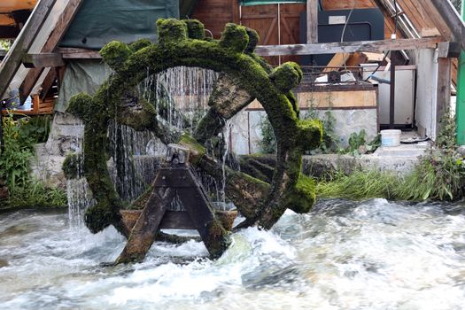 Blue water river in Travnik, Bosnia and Herzegovina