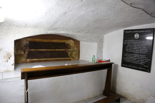 The tomb of the Servant of God Peter Barbaric in the Church of St. Aloysius in in Travnik, Bosnia and Herzegovina