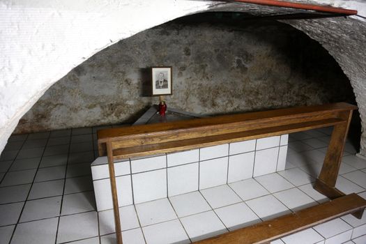 The tomb of the Servant of God Peter Barbaric in the Church of St. Aloysius in in Travnik, Bosnia and Herzegovina