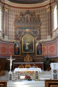 Main altar in the Church of St. Aloysius in Travnik, Bosnia and Herzegovina