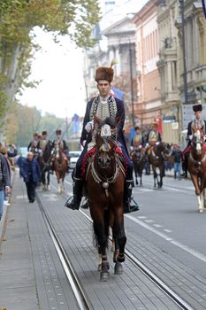 The parade of 70 participants, thirty horses and forty members of a brass band to the main square were announced next, 300th Sinjska Alka, on October 04, 2014 in Zagreb.