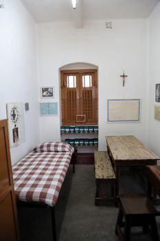 The former room of Mother Teresa at Mother House in Kolkata, West Bengal, India