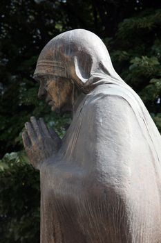 Mother Teresa monument in Skopje, Macedonia.