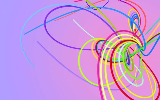 Moving colorful lines of abstract background, colorful background, 3d rendering