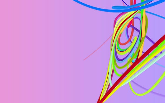 Moving colorful lines of abstract background, colorful background, 3d rendering