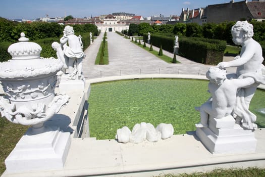 View of the Lower Belvedere, Belvedere in Vienna, Austria