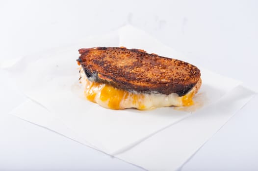 Toasted sandwich with various types of  cheese