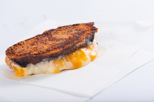 Toasted sandwich with various types of  cheese
