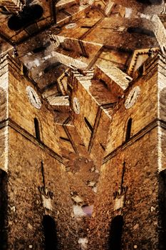 View of the historic Cathedral of Santa Maria Nuova, in the center of Monreale, Palermo, Sicily, Italy