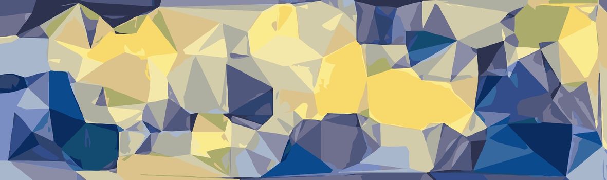 blue and yellow modern abstract background in panorama