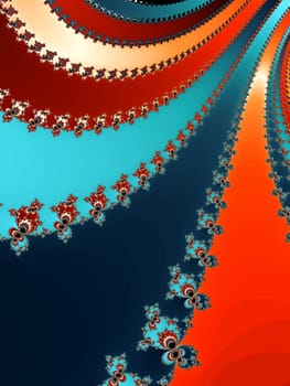 Digital computer graphic - abstraction fractal background in a bright colors for design.