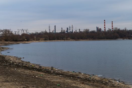 Urban river and Industrial Zone 27 march 2016 Moscow