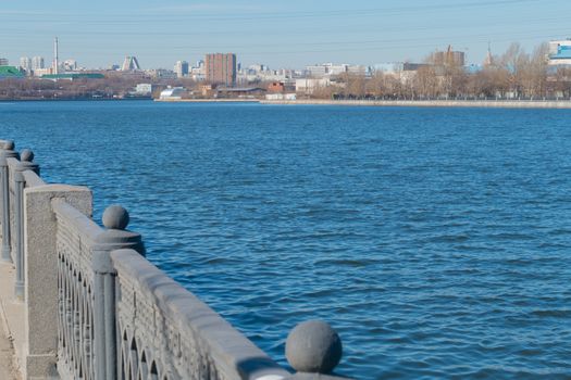 Urban river and fence 28 March 2016