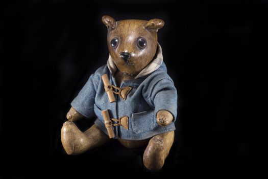 Teddy bear with jeans jacket