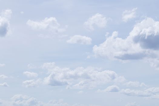 White clouds in blue sky