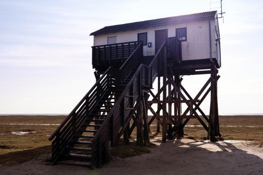 On the Beach of St. Peter-Ording in Germany