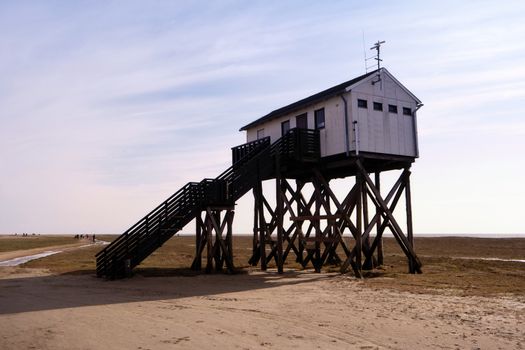 On the Beach of St. Peter-Ording in Germany