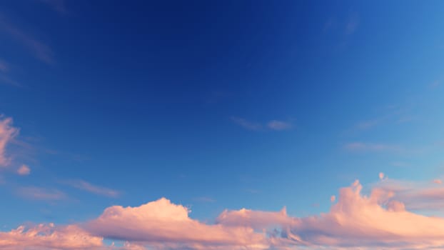 Cloudy blue sky abstract background, blue sky background with tiny clouds, 3d rendering

