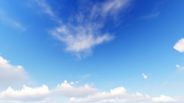 Cloudy blue sky abstract background, blue sky background with tiny clouds, 3d rendering

