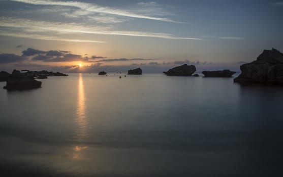 Sunrise over Cyprus,Meditarian sea 