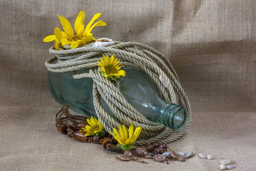Old bottle still life